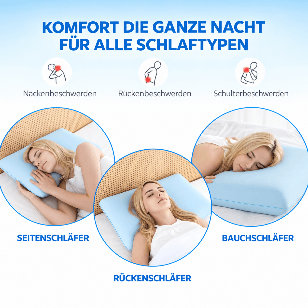 Kühlendes Memory-Foam-Kissen CoolCloud