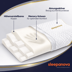 Ergonomisches Nackenstützkissen ErgoFlex – Höhenverstellbar