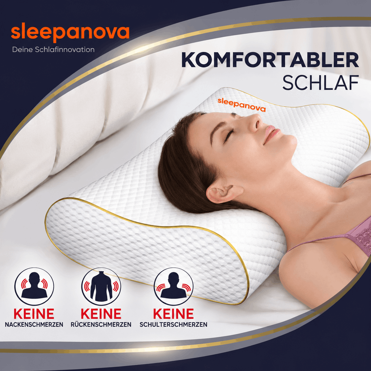 Ergonomisches Nackenstützkissen ErgoFlex – Höhenverstellbar