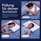 Höhenverstellbares Memory-Foam-Kissen FlexCloud