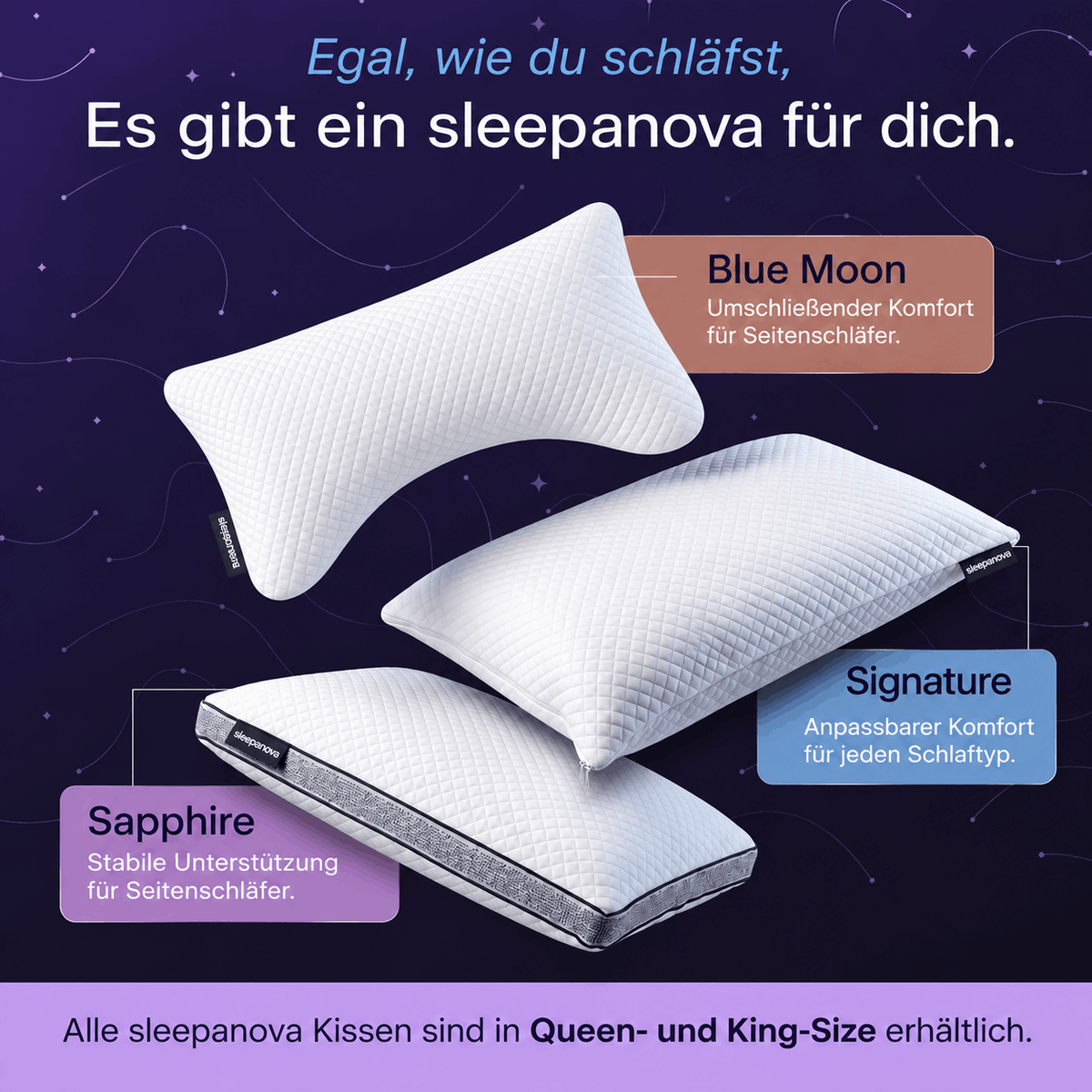 Höhenverstellbares Memory-Foam-Kissen FlexCloud